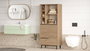 Hanah Home On9C-S Armario de Baño Nogal 74.8x161.6x35.5 cm